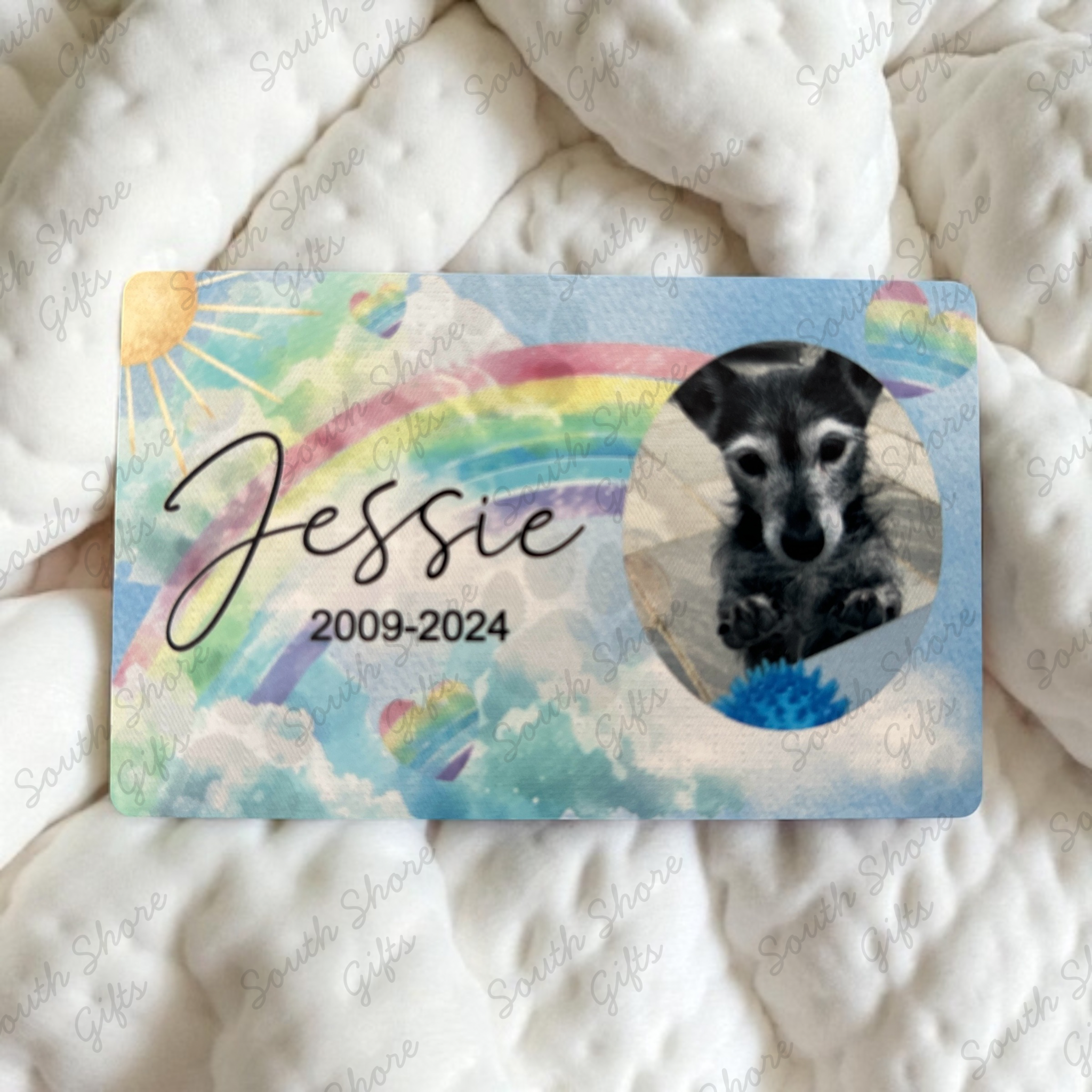 Photo Upload Personalised Pet Memorial Wallet Card 2 Designs - FREE POSTAGE