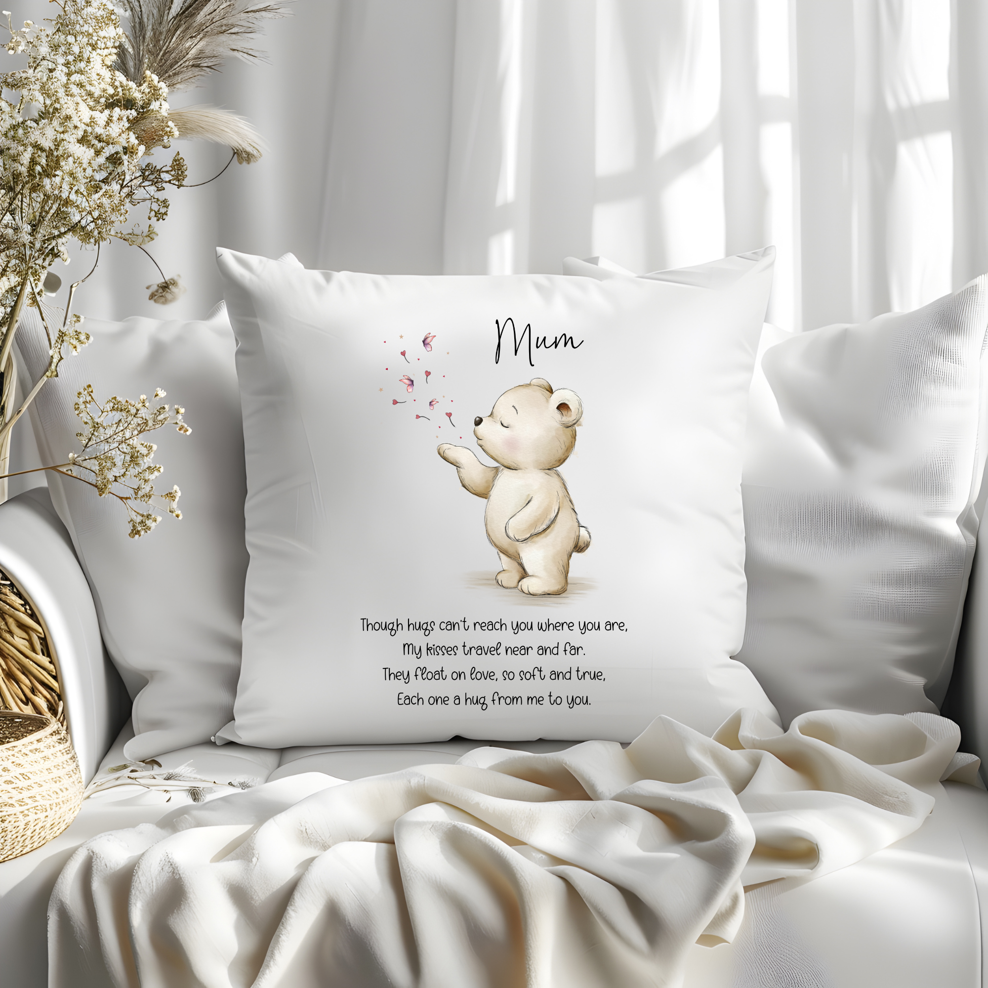 Kisses to Heaven – Personalised Cushion 40x40cm