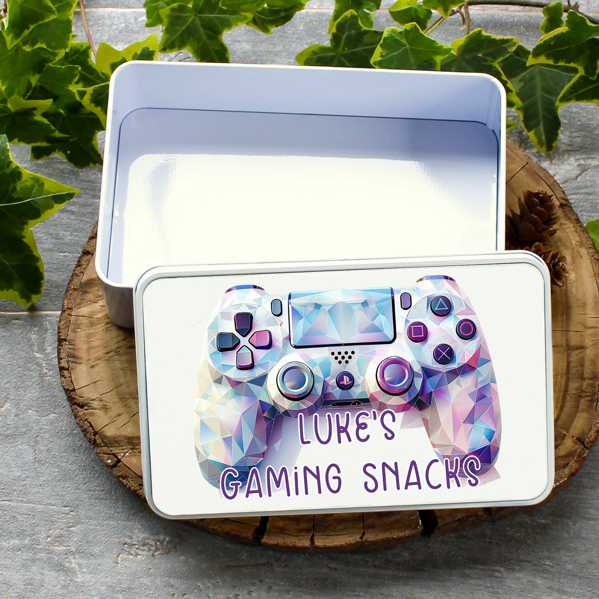 Personalised Gaming Snacks Tin 🎮