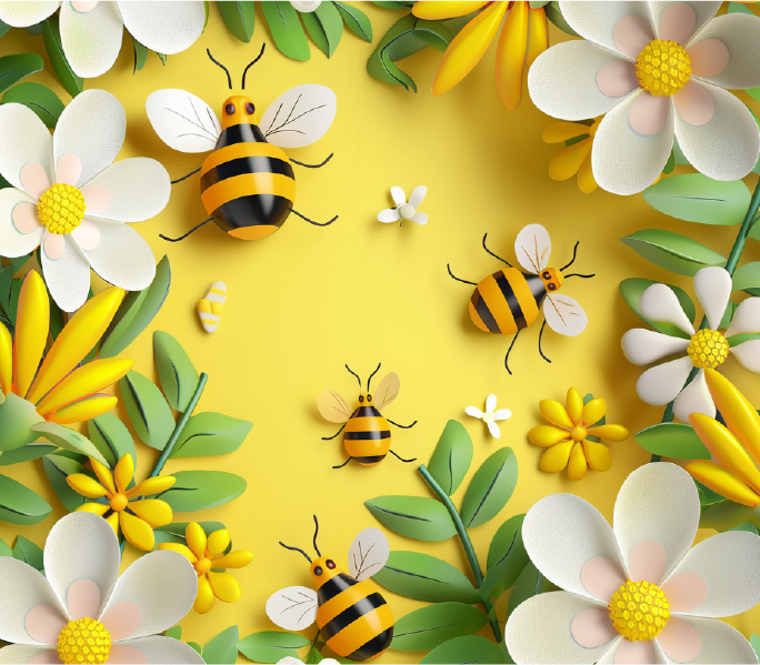 3D Bee's & Flowers 20oz Tumbler