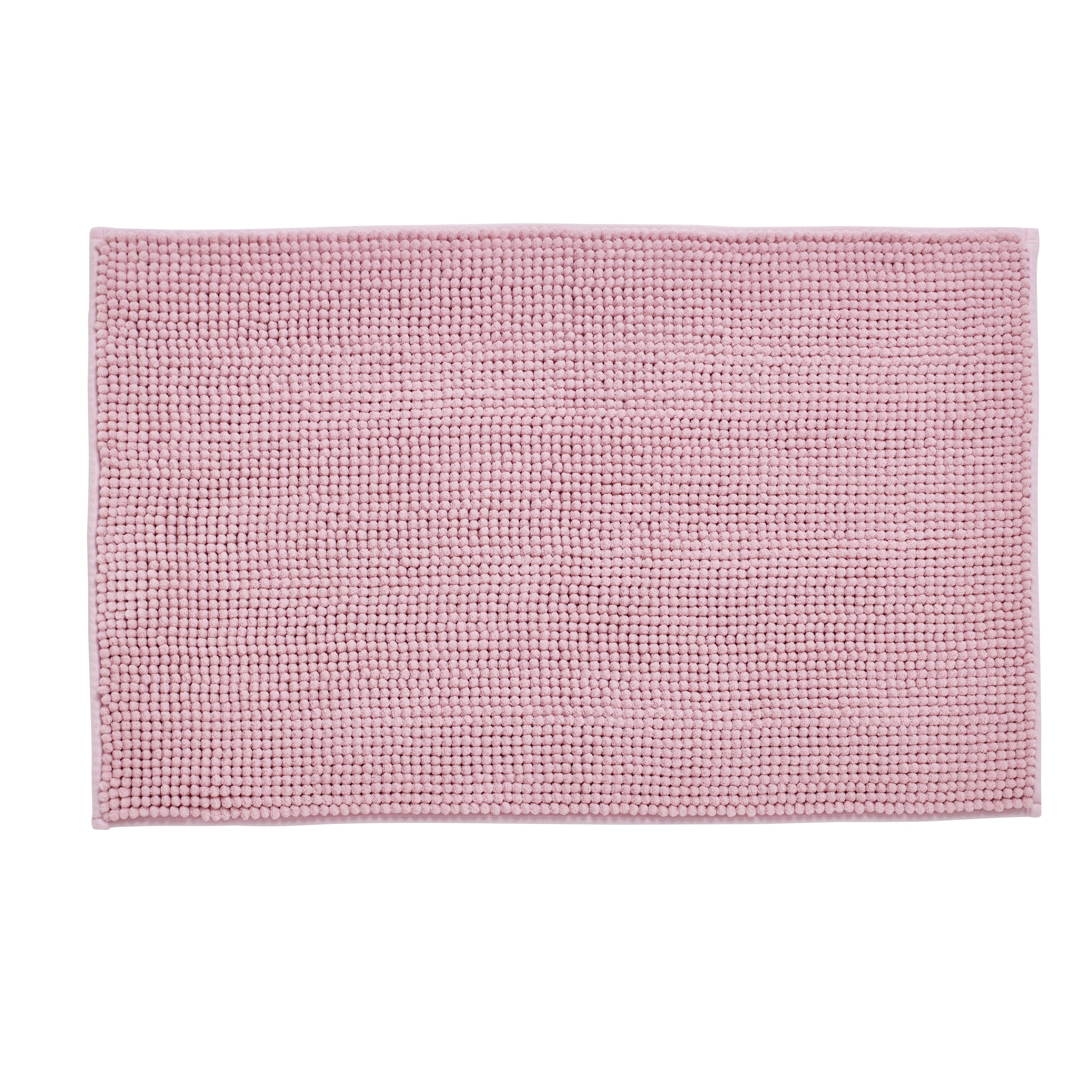 Bobble Textured Bath Mat Pink