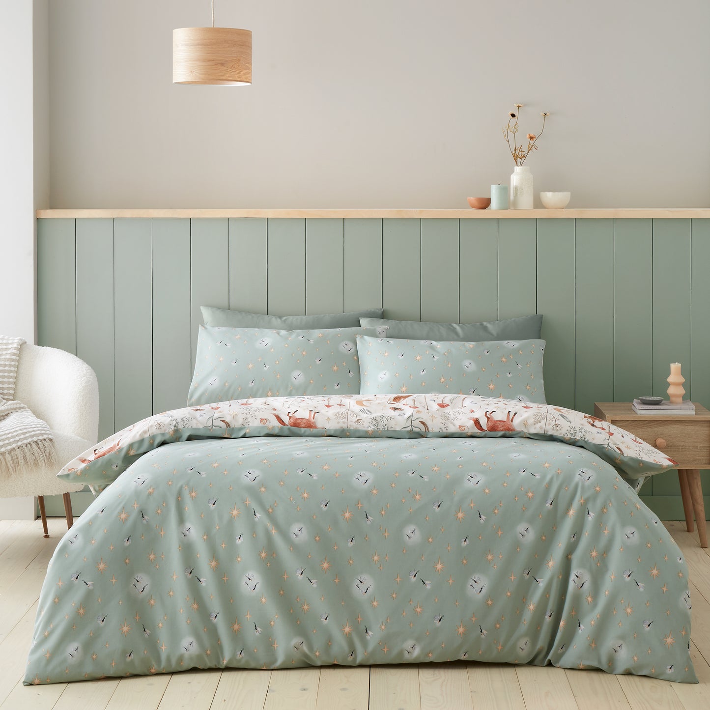 Enchanted Twilight Natural Duvet Cover Set - Catherine Lansfield
