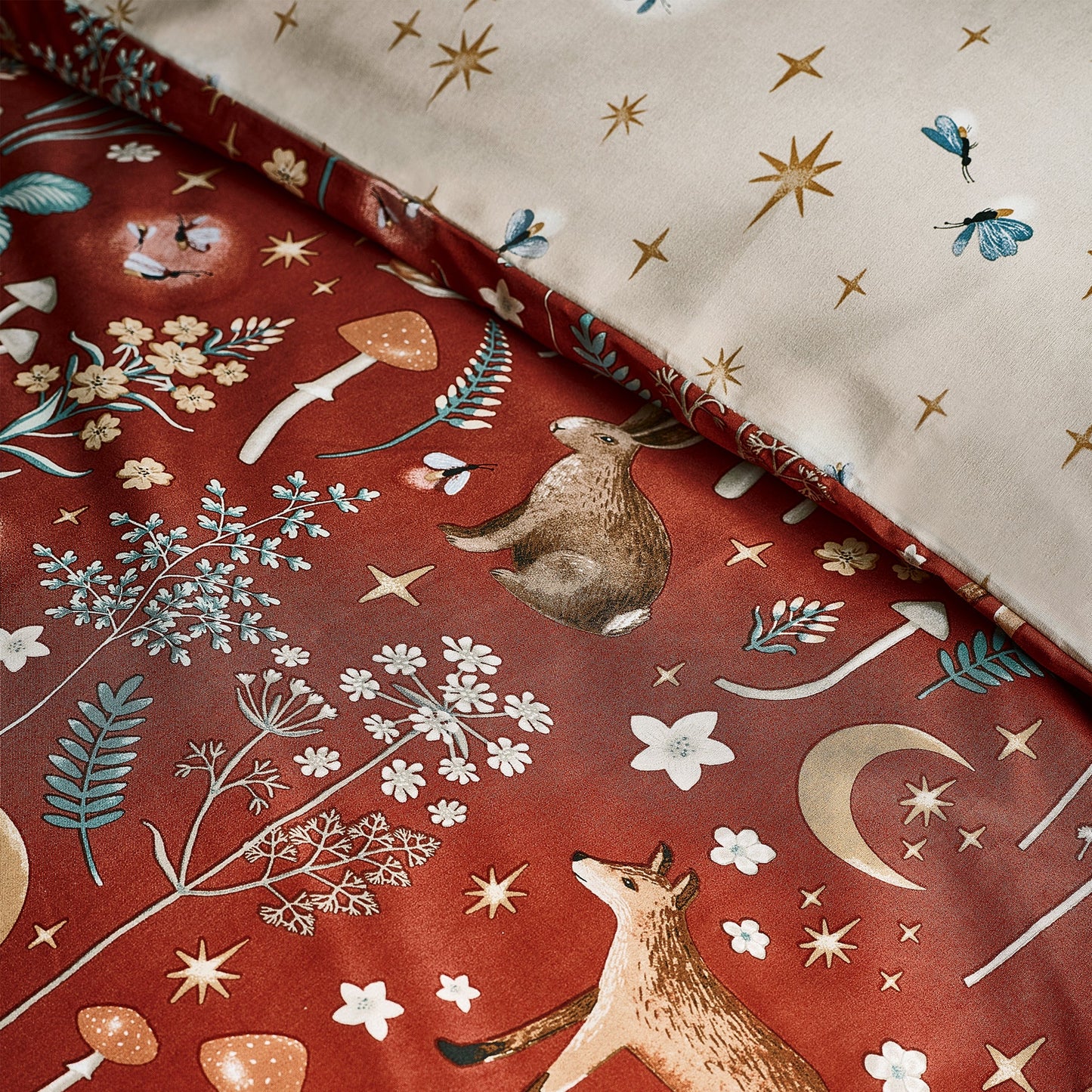 Enchanted Twilight Reversible Duvet Set - Burnt Orange