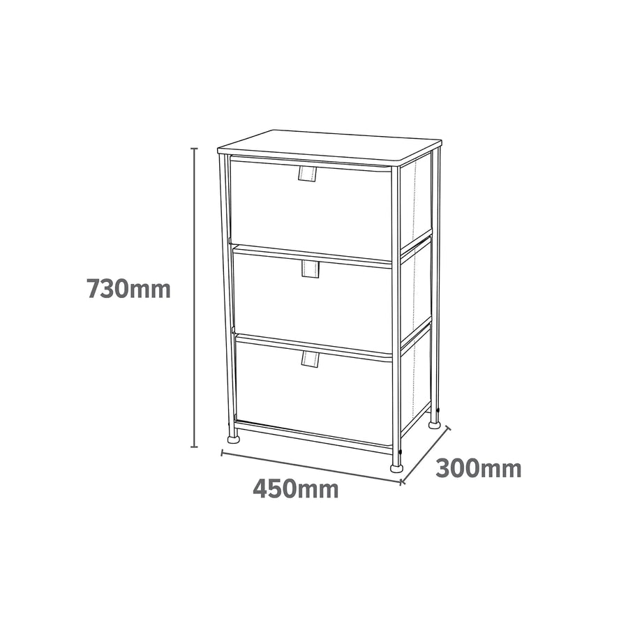Arctic 3 Drawer Storage Chest