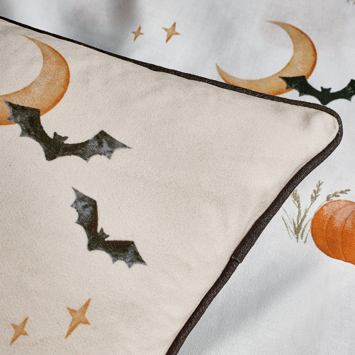 Catherine Lansfield Natural Halloween Highland Cow Soft Touch Cushion