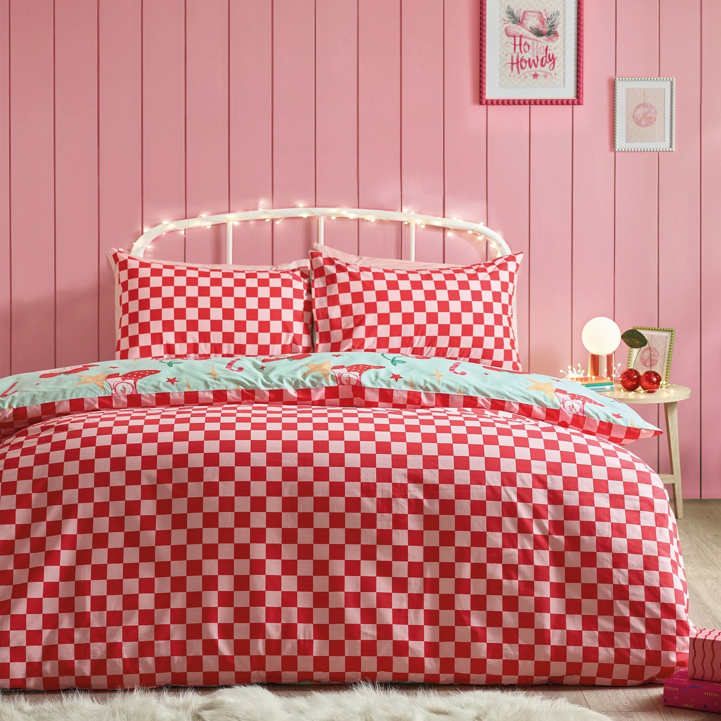 Santa's Howdy Christmas Reversible Duvet Cover Set By Catherine Lansfield