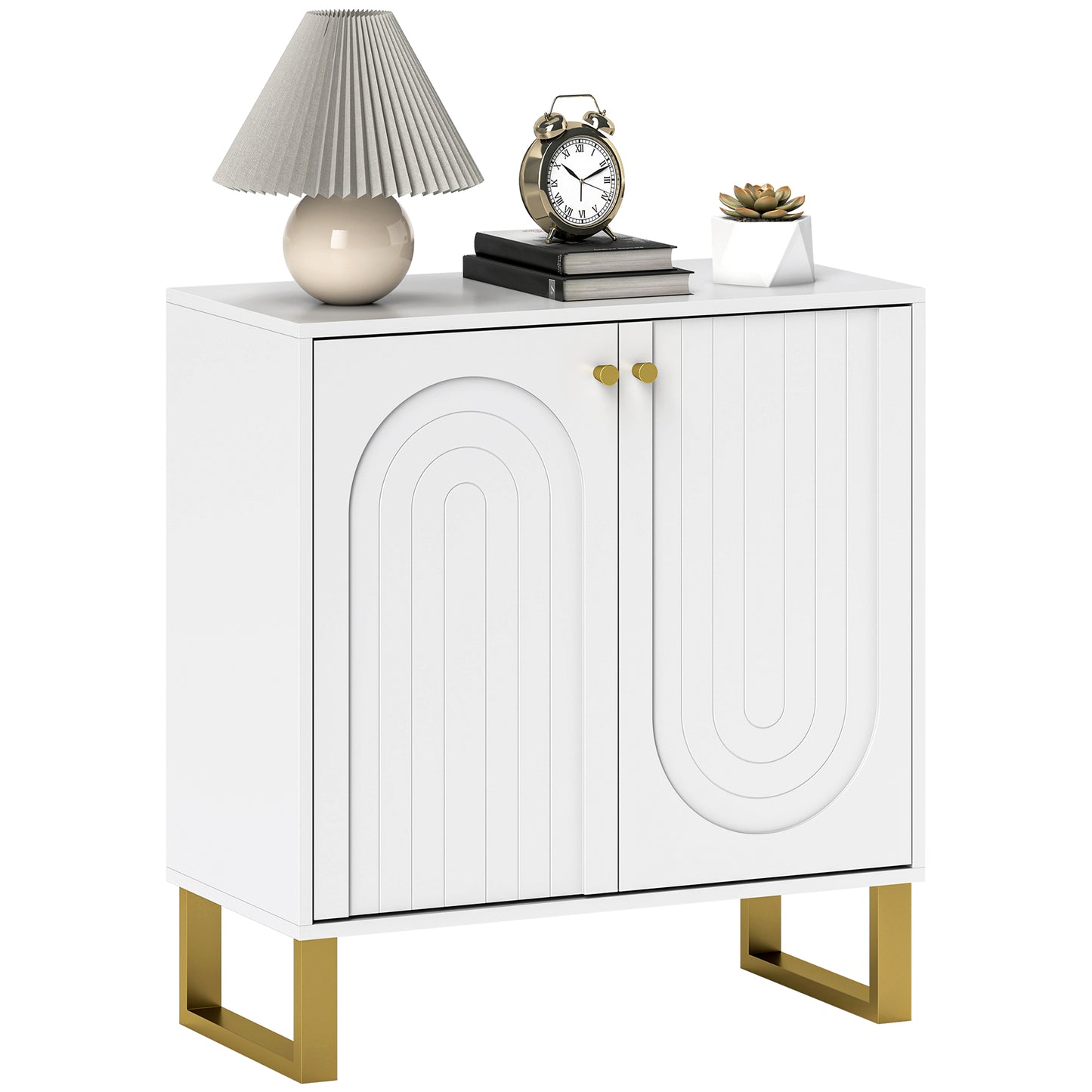 2-Door Sideboard Storage Cabinet - White
