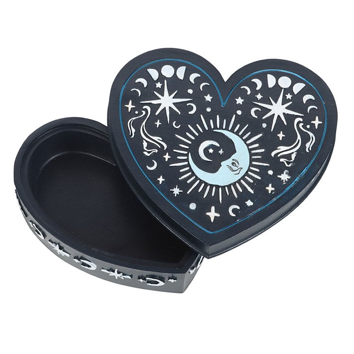 Blue Moon Heart Trinket Box