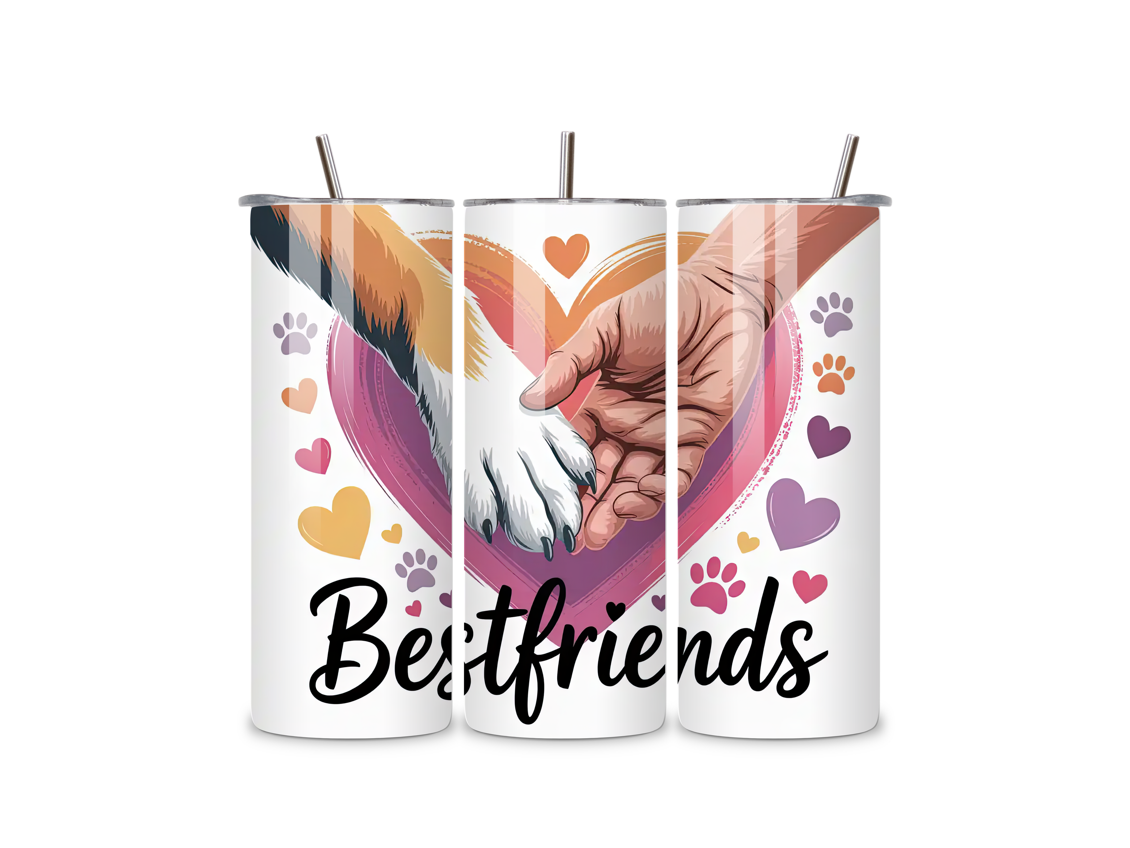 Best Friends Paw & Hand 20oz Tumbler