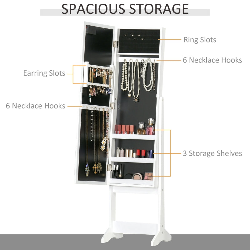 LED Mirrored Jewellery Cabinet