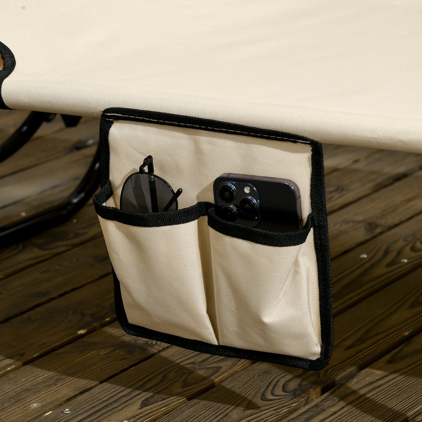 2 Piece Folding Sun Loungers with Canopy