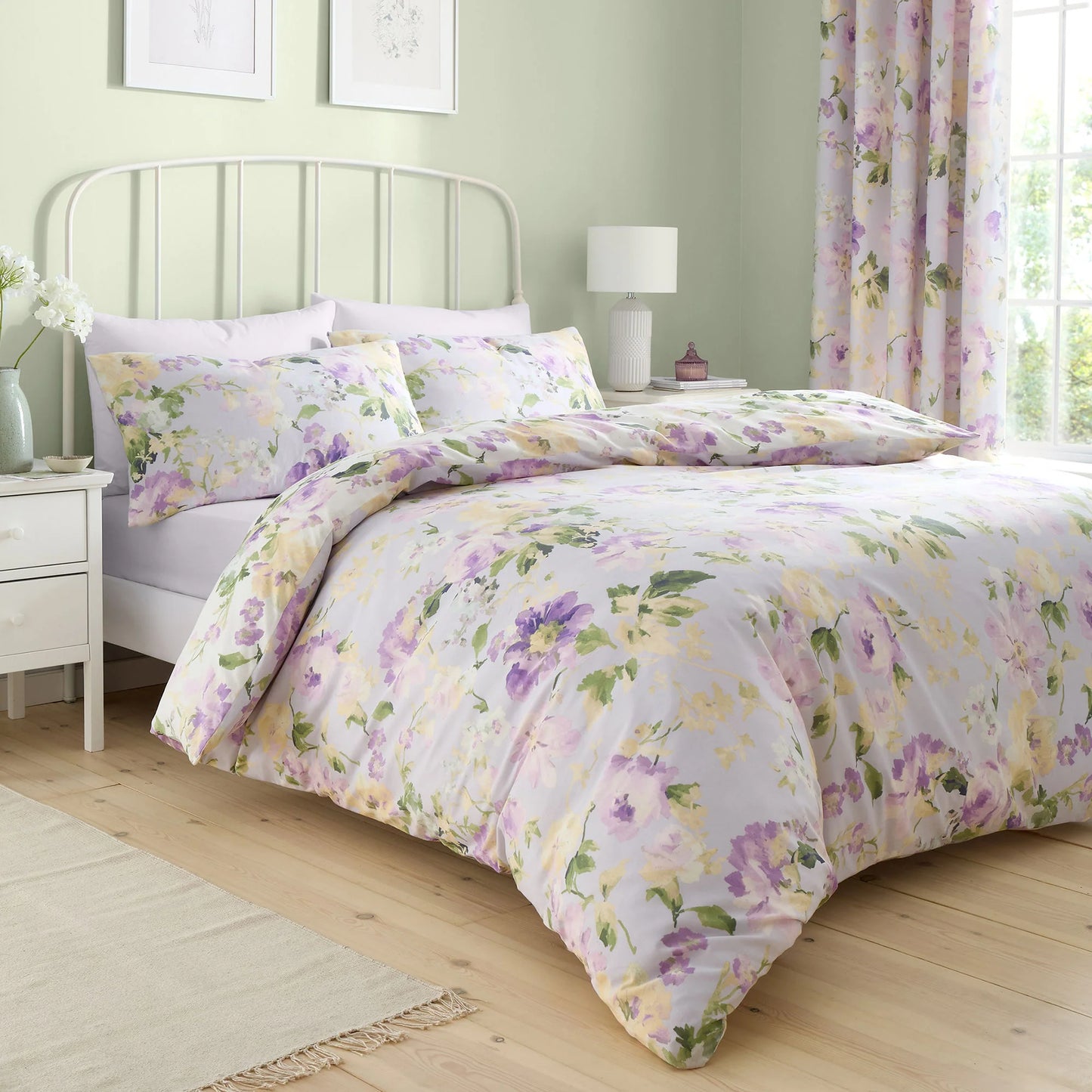 Duvet Cover Set Flourette in Natural or Lilac