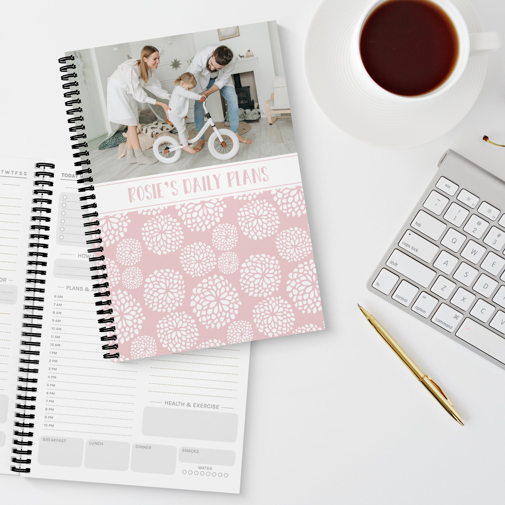 Soft Spring Light Pink Photo Upload Daily Planner