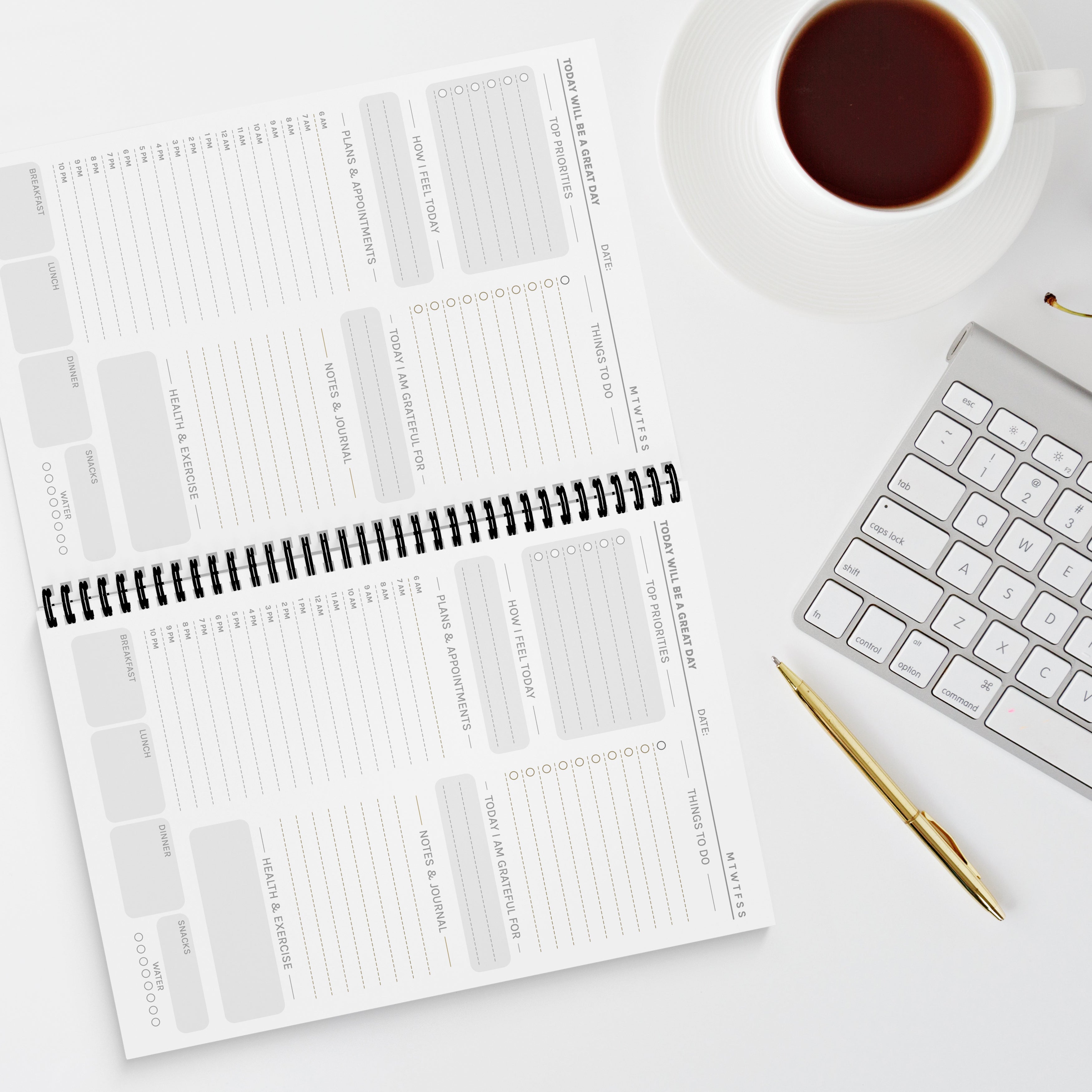 Soft Spring Light Pink Photo Upload Daily Planner