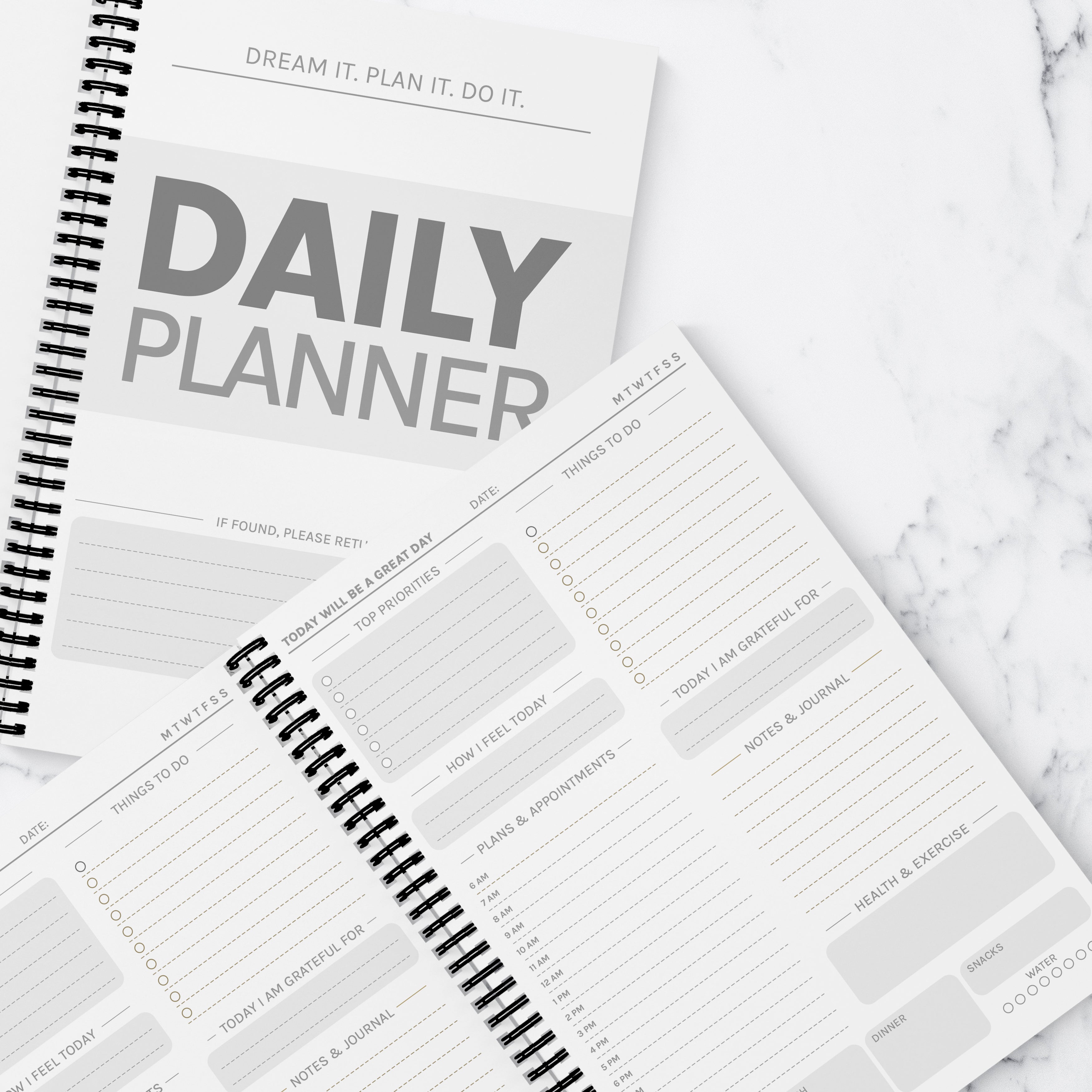Soft Spring Light Pink Photo Upload Daily Planner