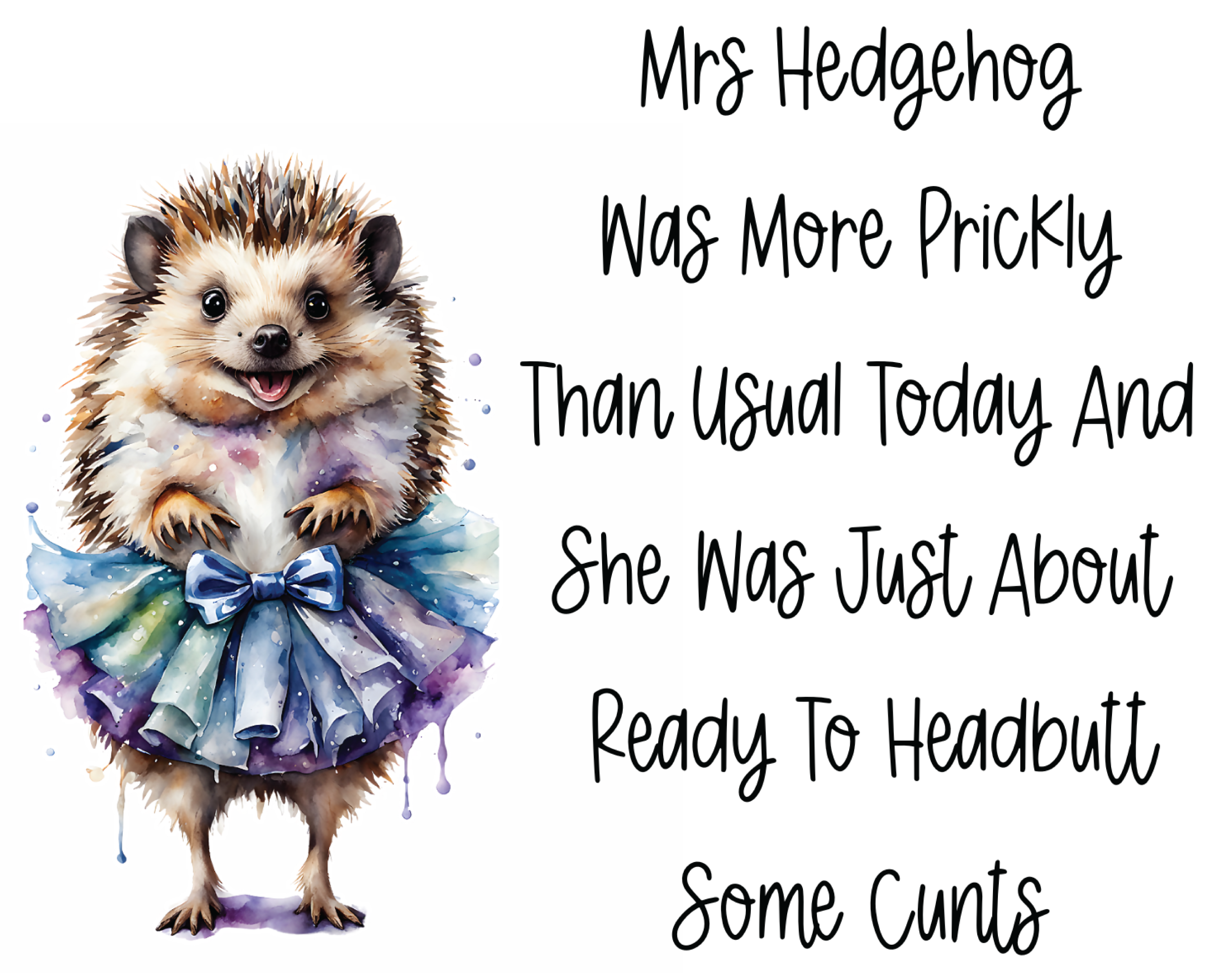 Mrs Hedgehog Sweary Mug Or Tumbler