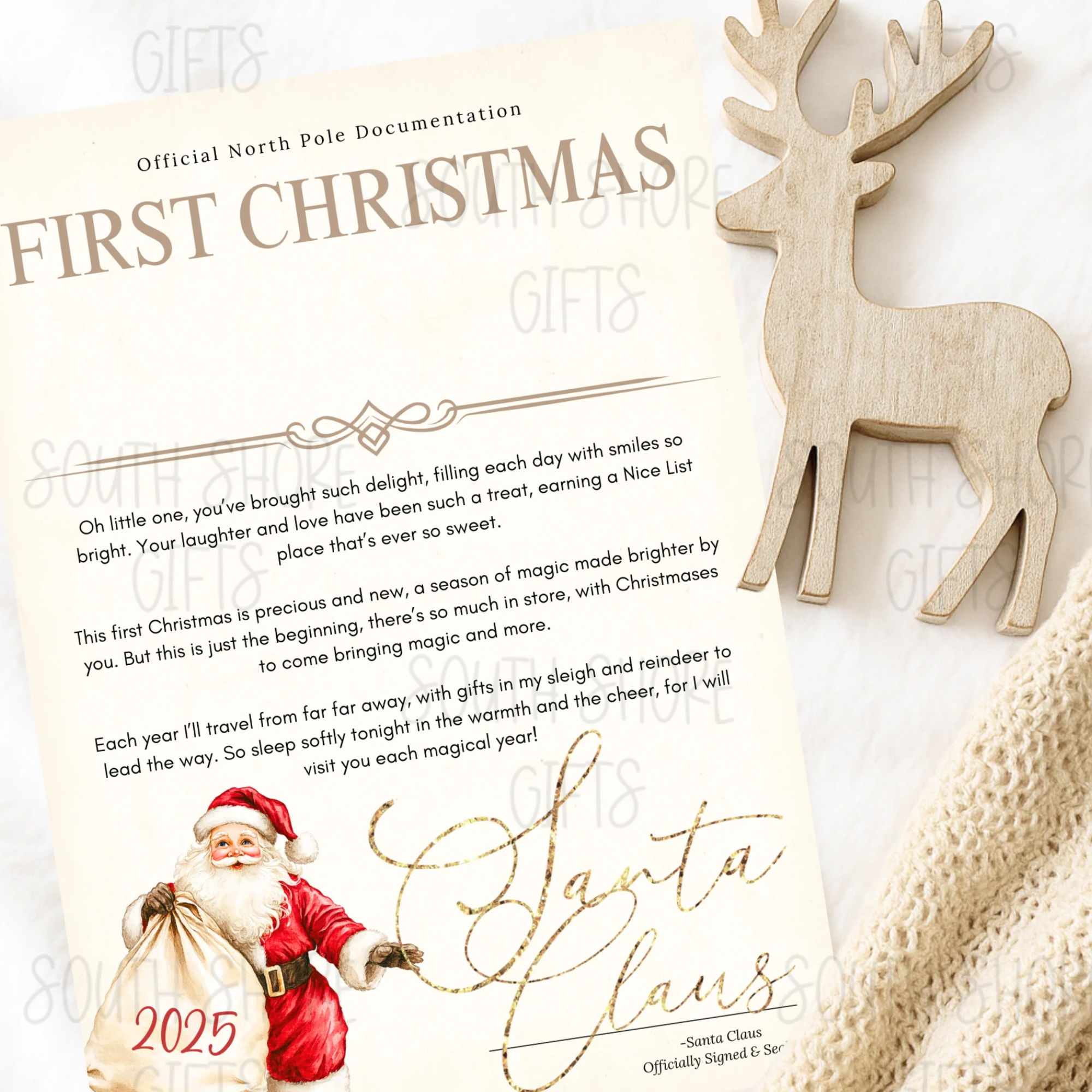Personalised “First Christmas” Letter from Santa & Matching Envelope