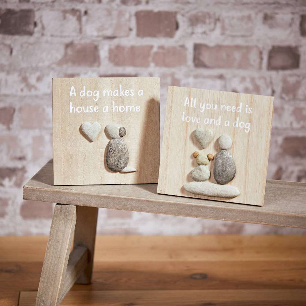 Dog Pebble Plaque - 2 Designs
