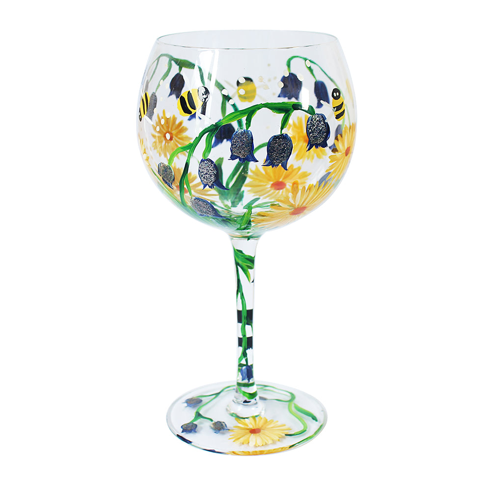Bluebells Gin Glass - Hand Painted