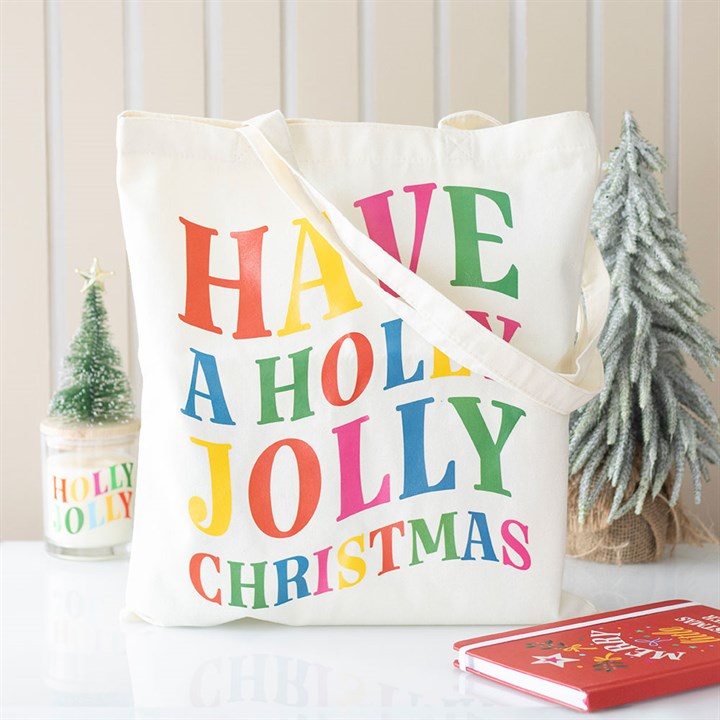 Holly Jolly Christmas Tote Bag