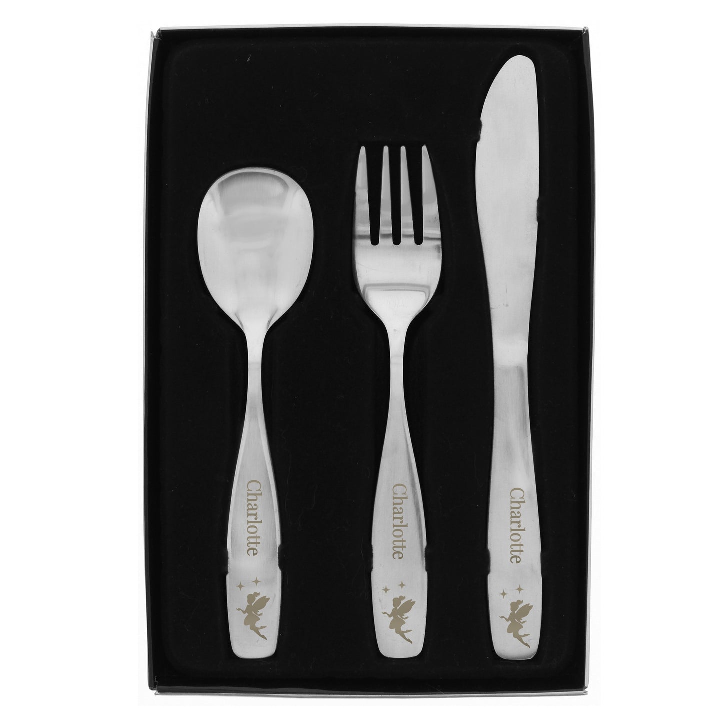 Personalised Fairy Princess 3 Piece Cutlery Set