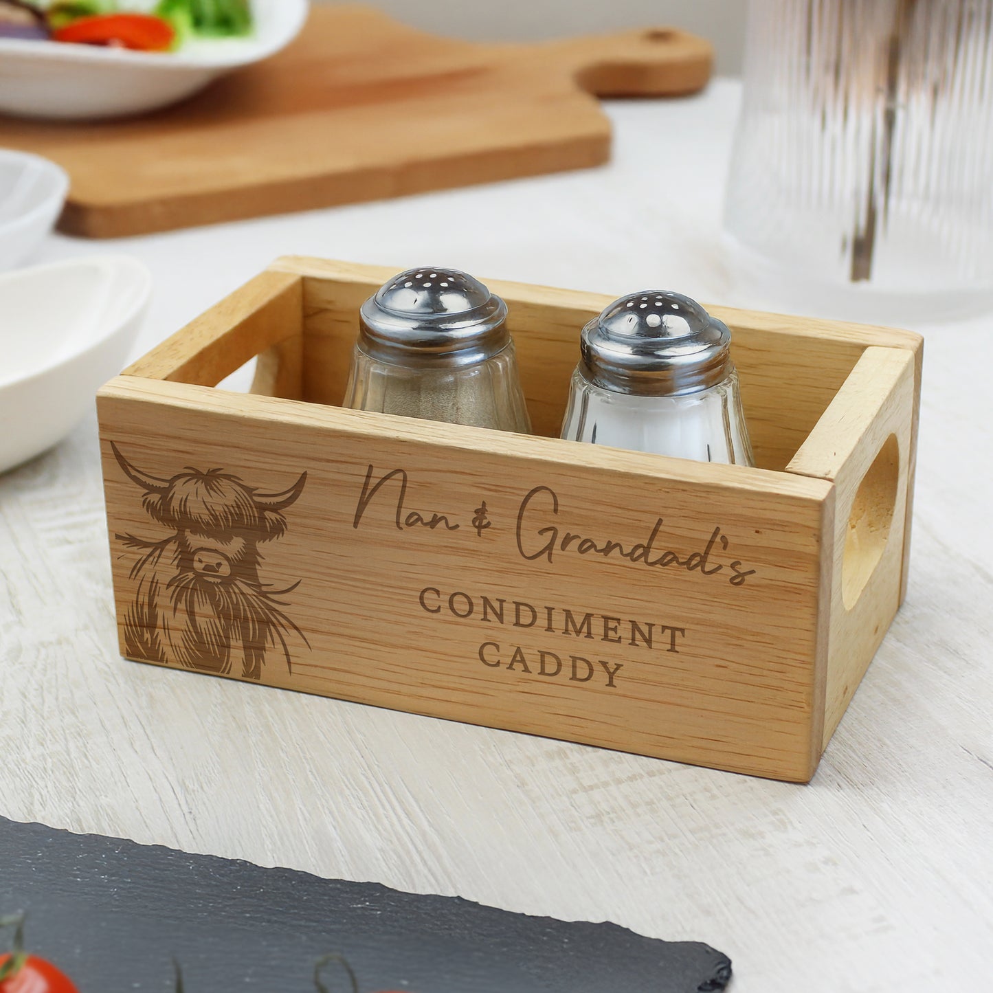 Personalised Highland Mini Wooden Storage Crate