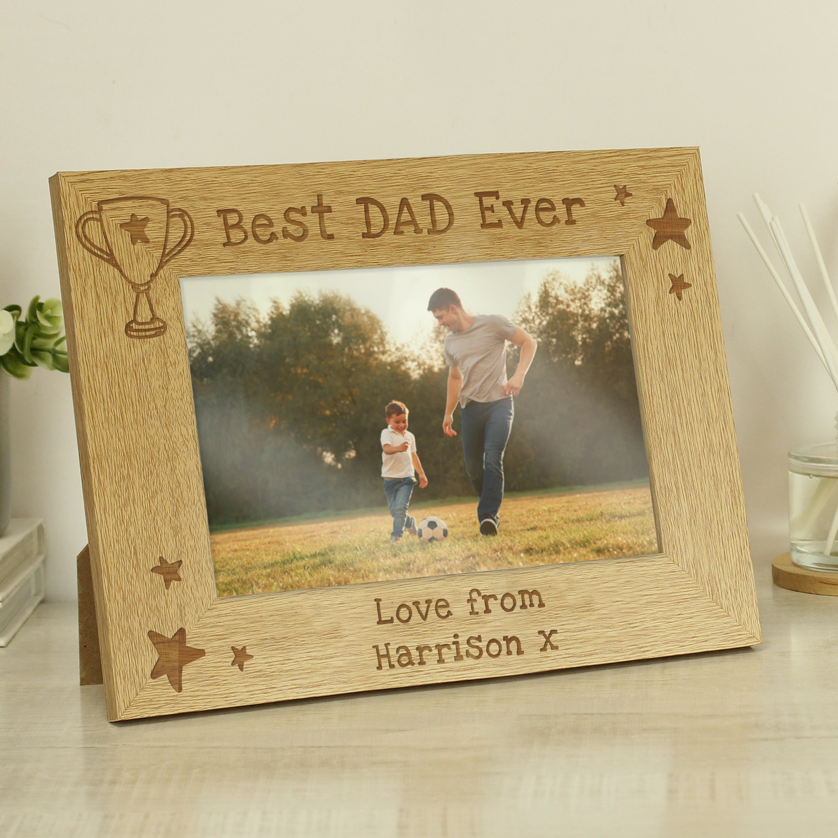 Personalised Simply The Best 6x4 Landscape Wooden Photo Frame