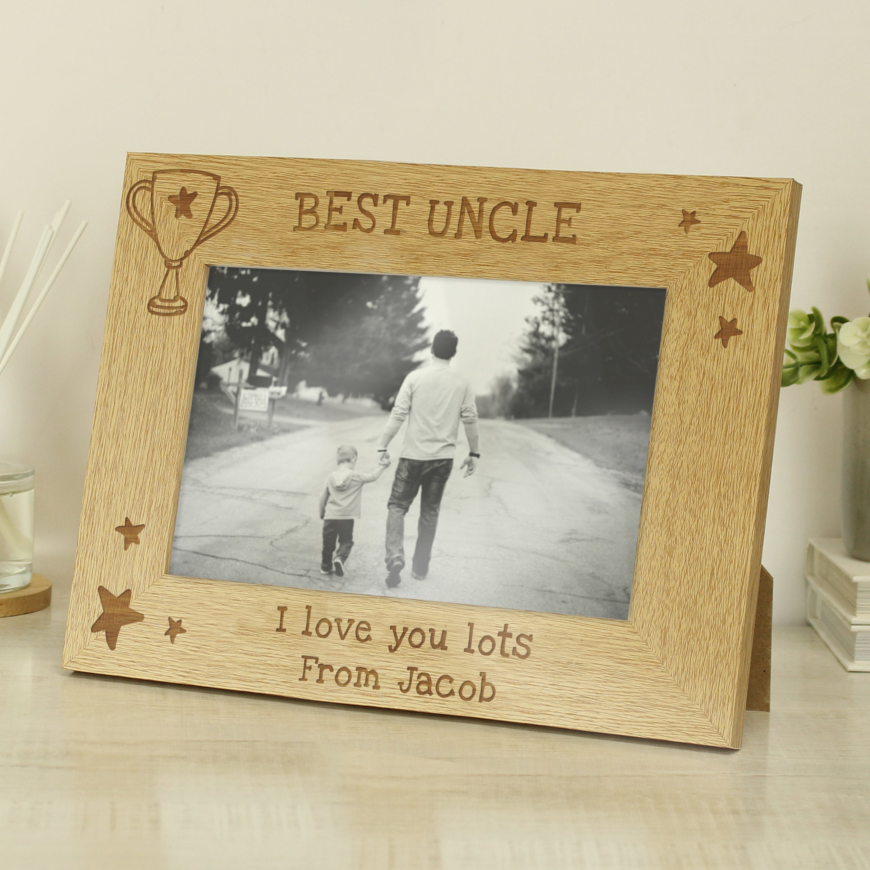 Personalised Simply The Best 6x4 Landscape Wooden Photo Frame