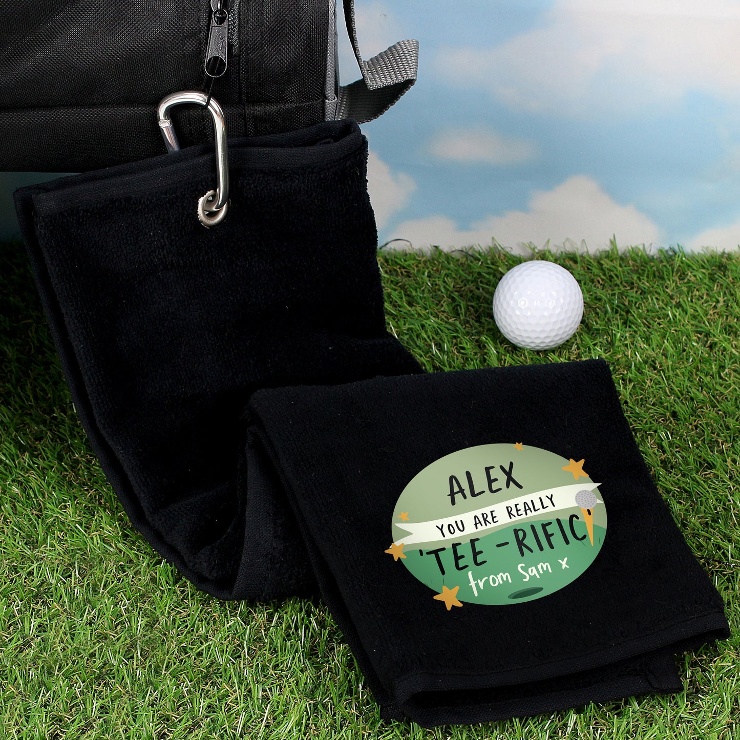 Personalised Tee-rific Golf Towel