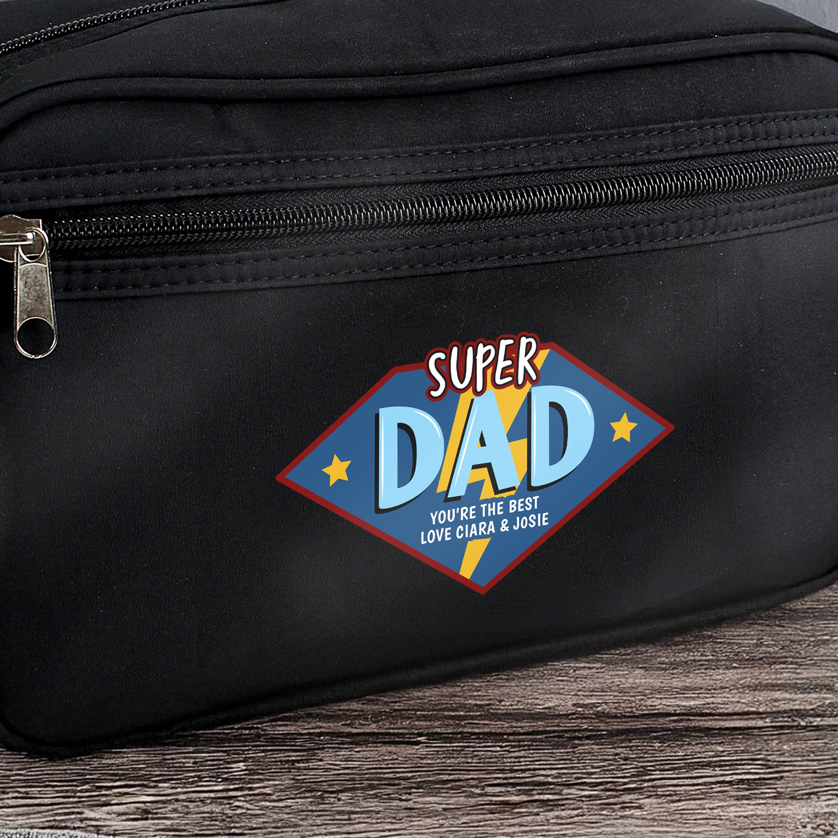 Personalised Super Dad Toiletry Bag