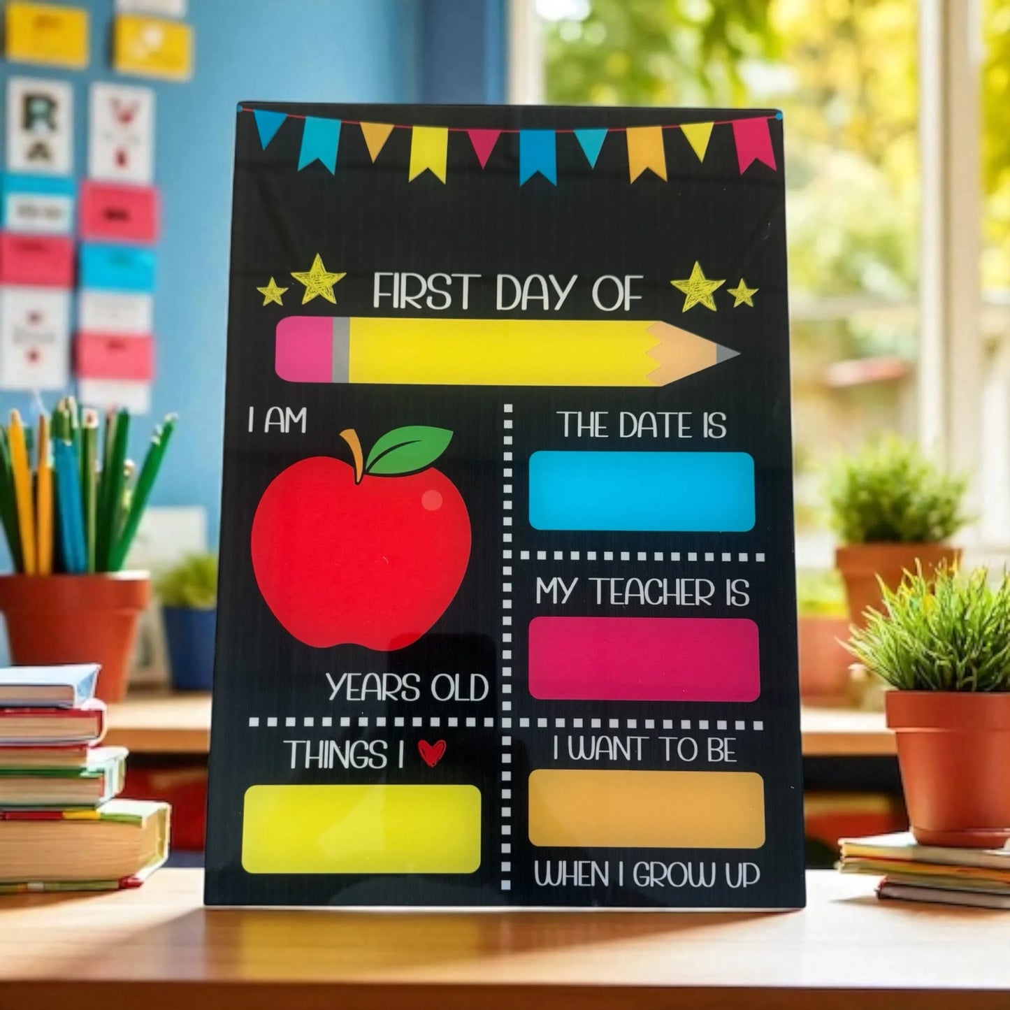 Back to School Board & Dry Wipe Pen - 2 Designs