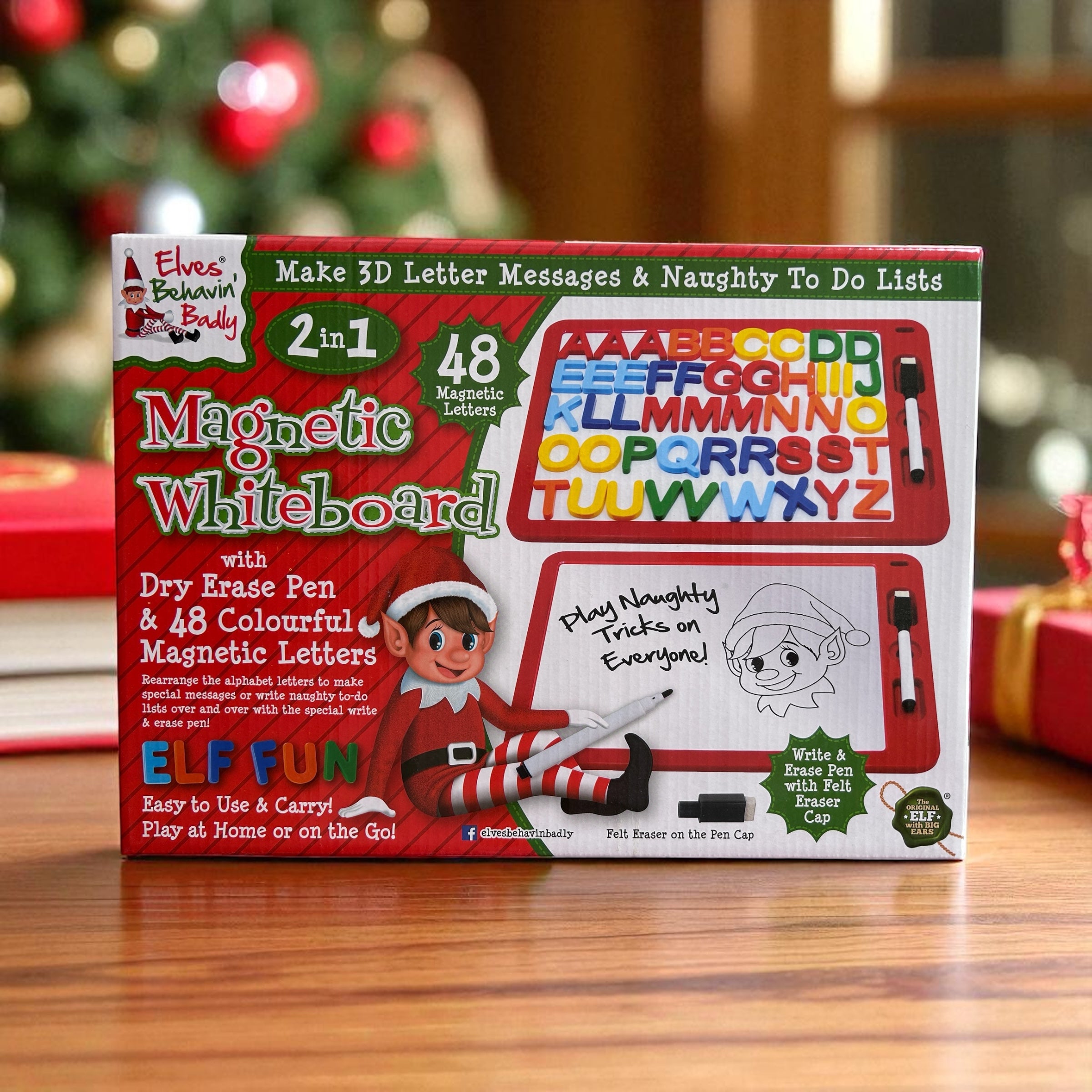 Elves Behavin Badly 2-in-1 Magnetic Whiteboard with Magnetic Letters