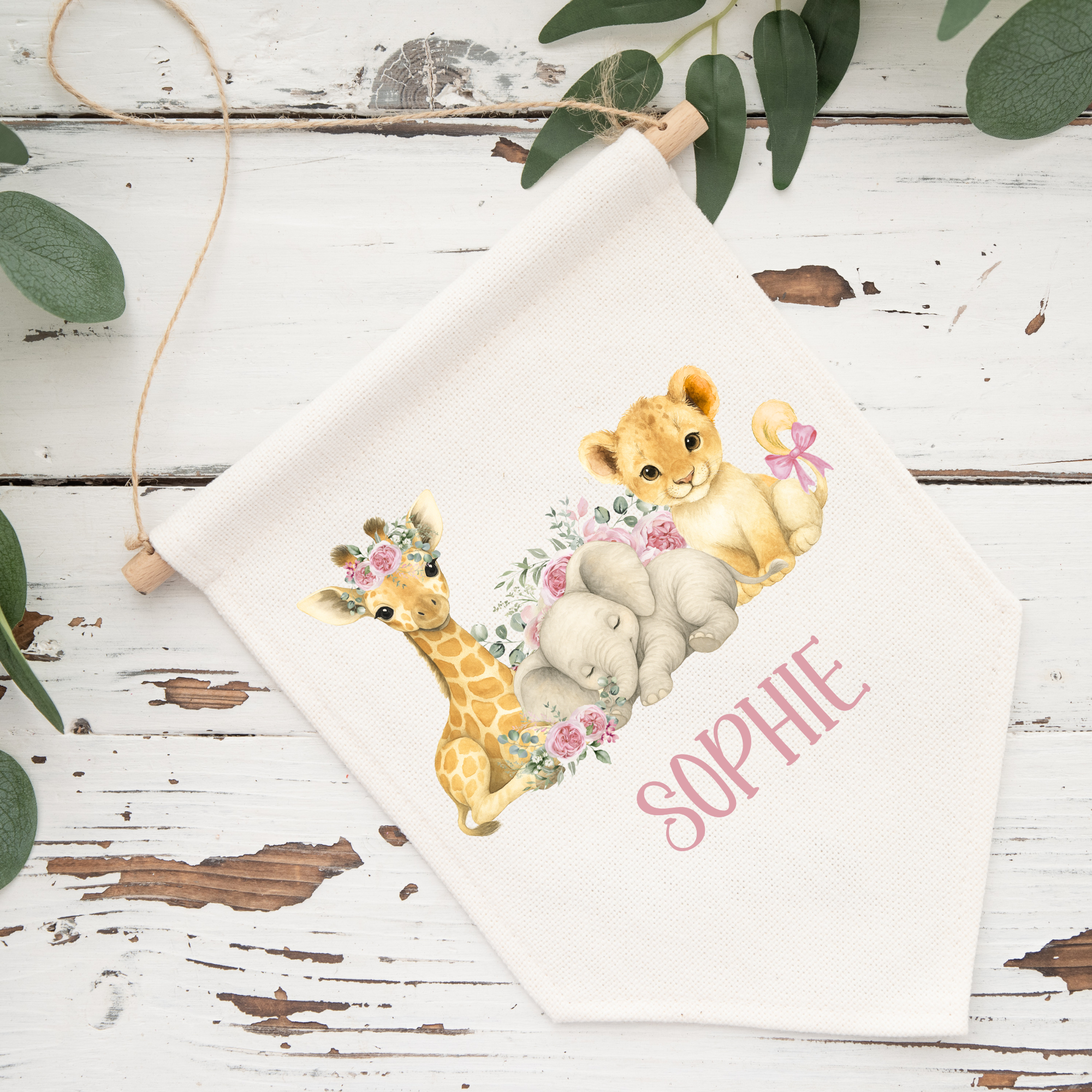 Personalised Baby Animals Pennants - 2 Designs