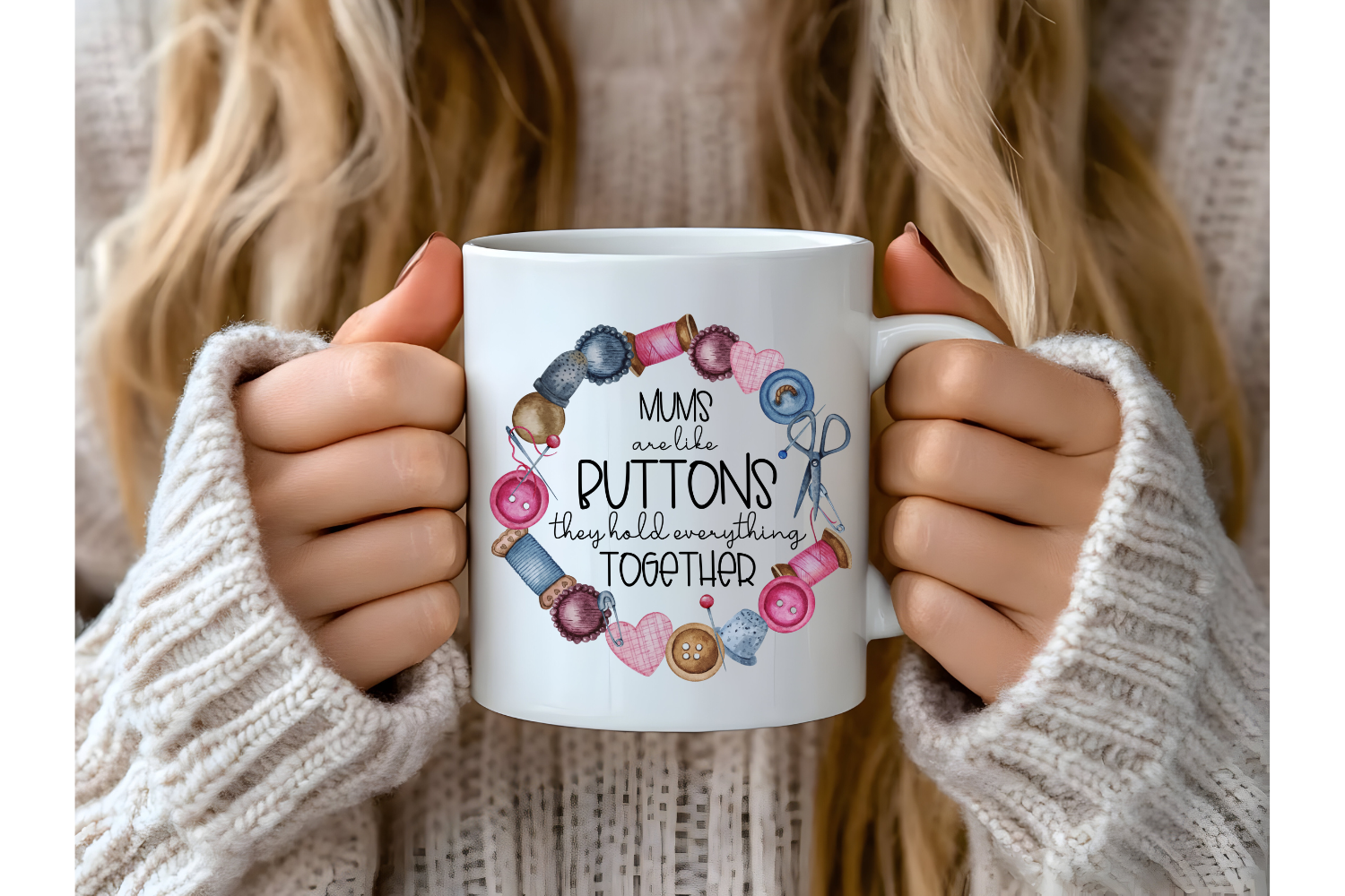 Mums are Like Buttons - Mug & Coaster Set - Other Recipient Options