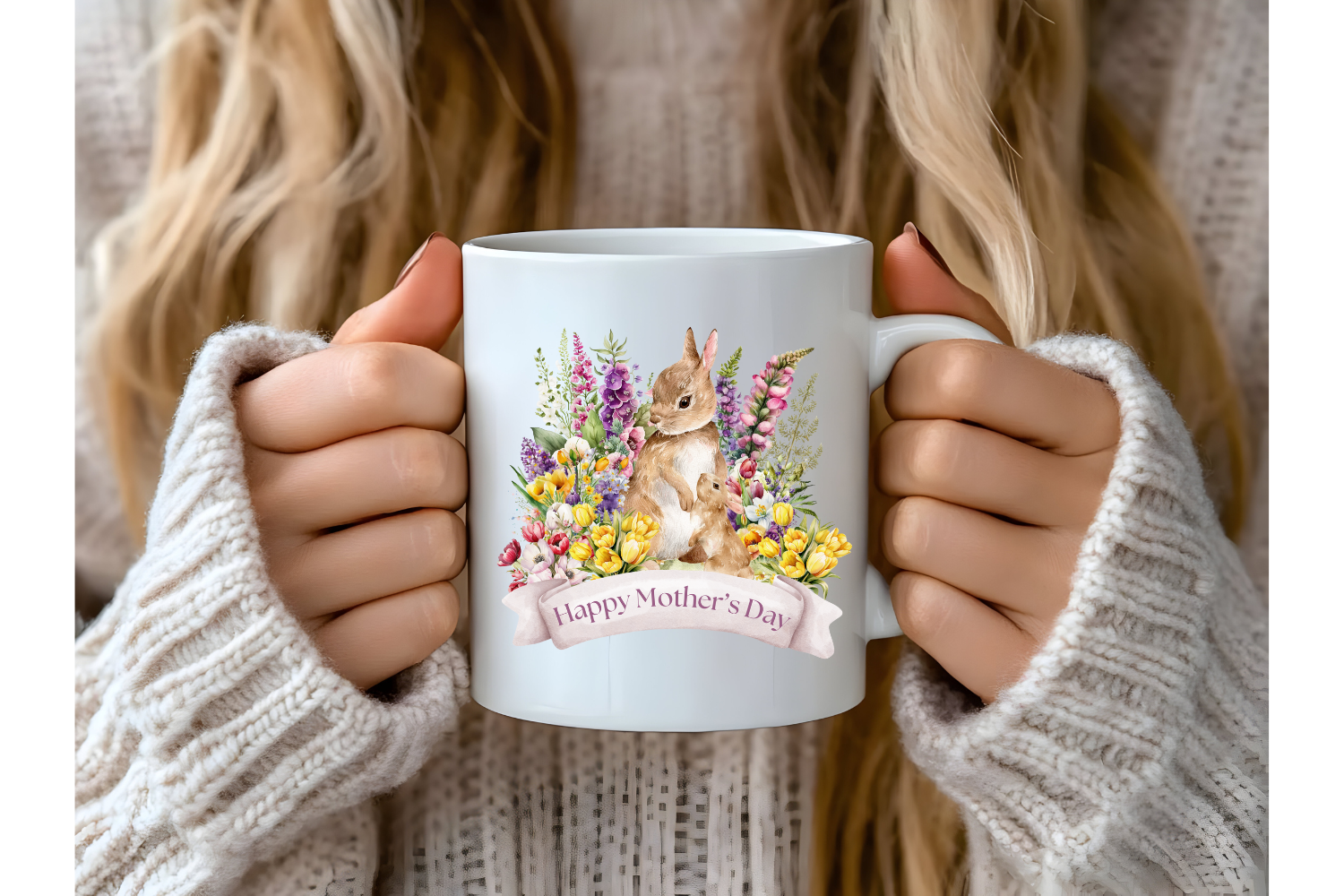 Mothers Day Rabbits Mug
