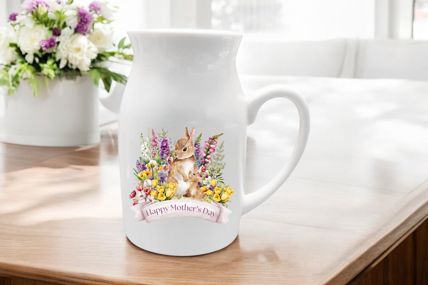 Mothers Day Rabbits - Vase/Jug