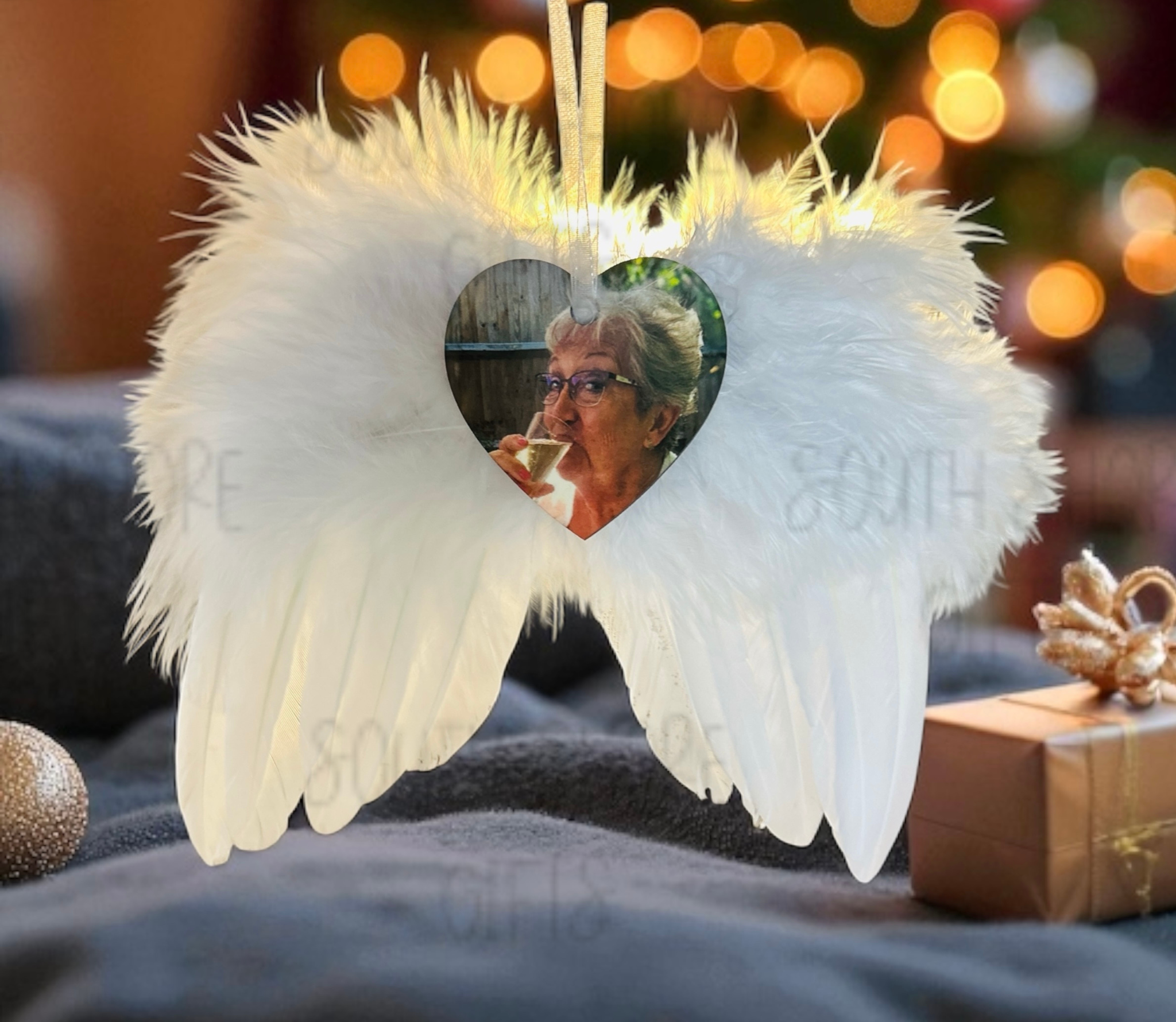 Photo Upload Angel Wing Hanging Decoration