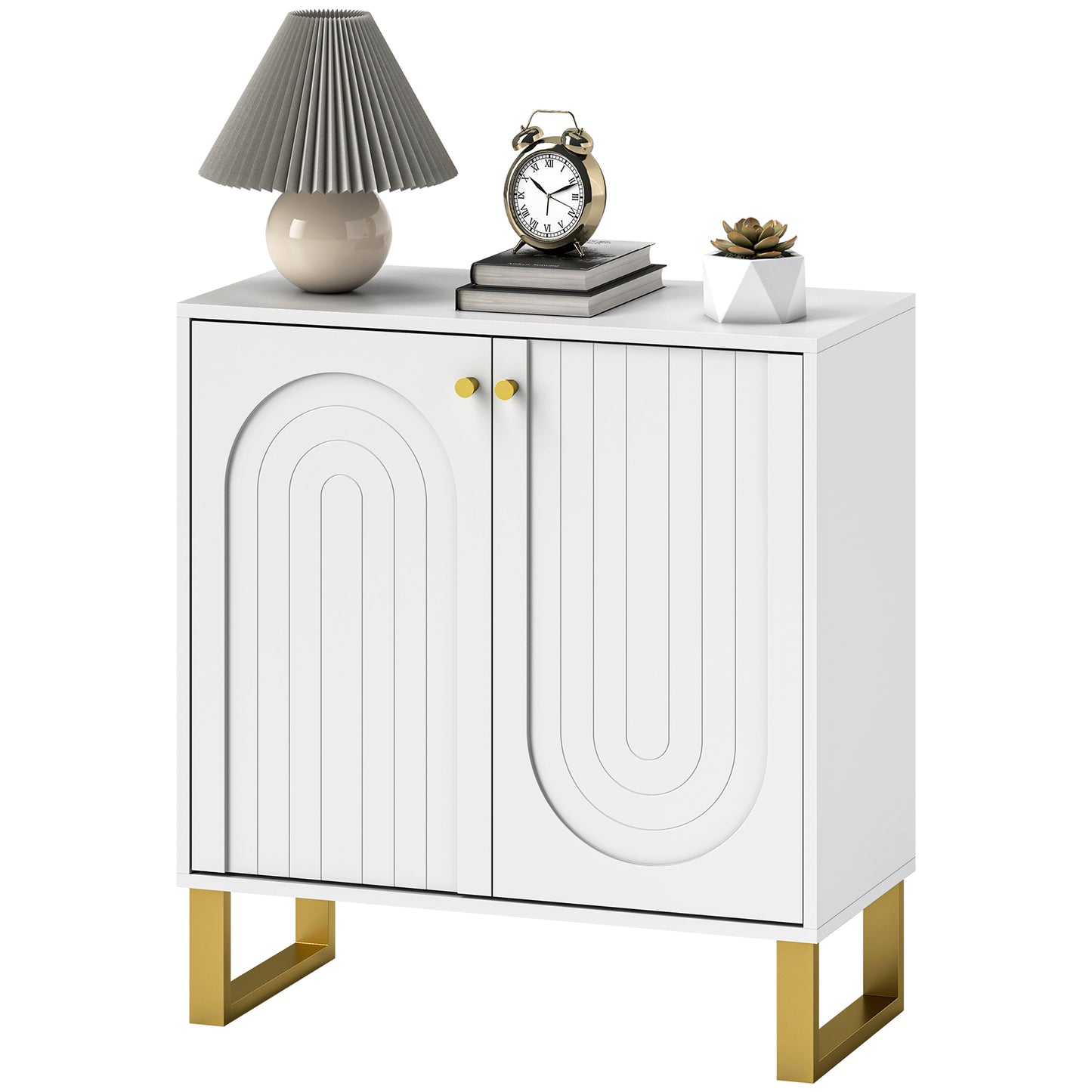 2-Door Sideboard Storage Cabinet - White