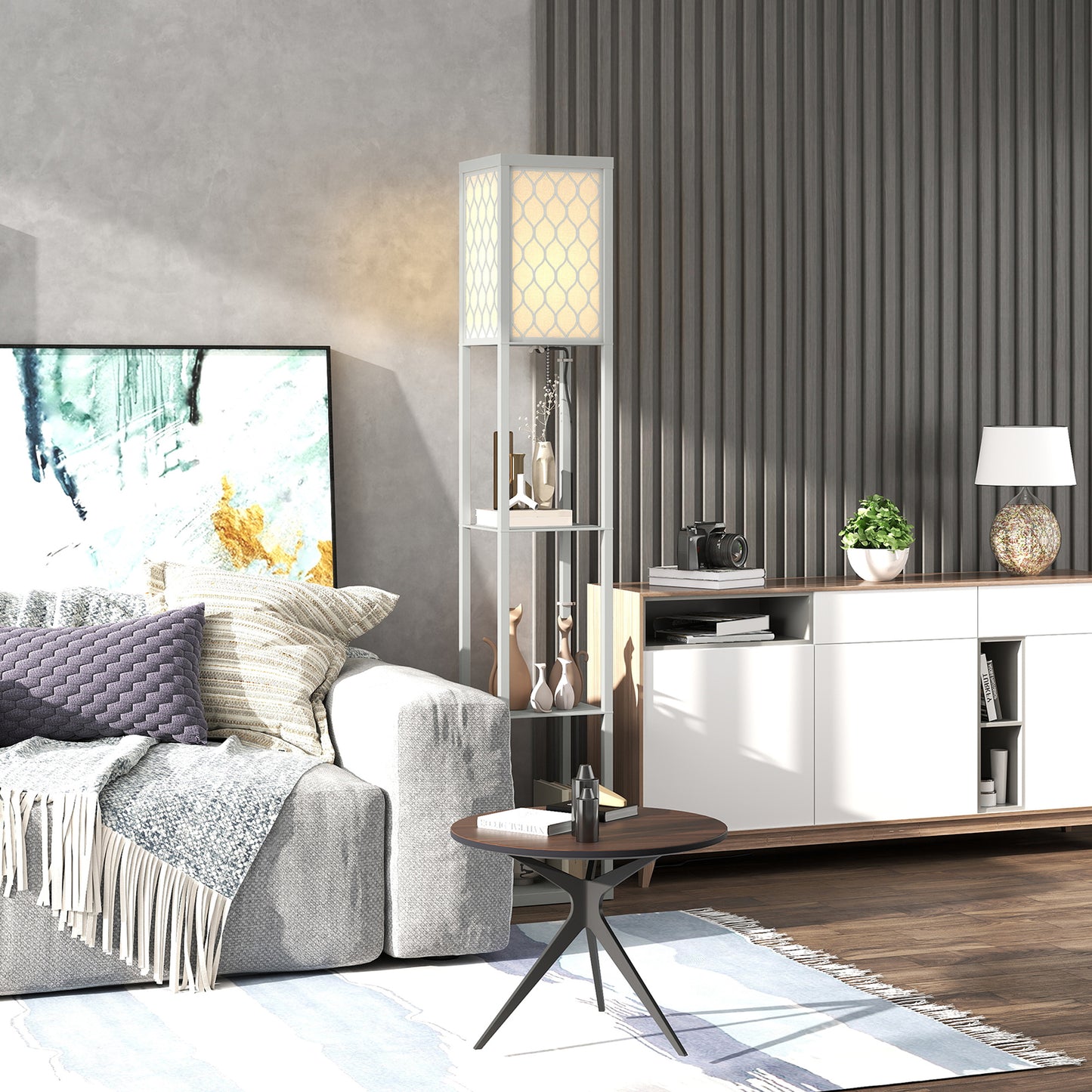 Three-Shelf Standing Lamp - 2 Options