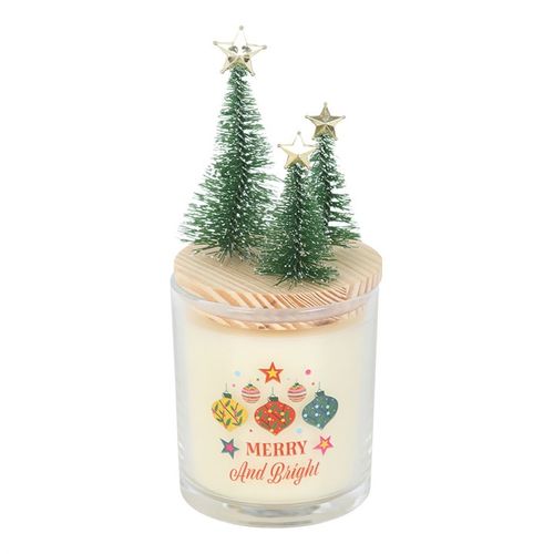 Merry & Bright Bauble Cinnamon & Spice Glass Candle & Tree