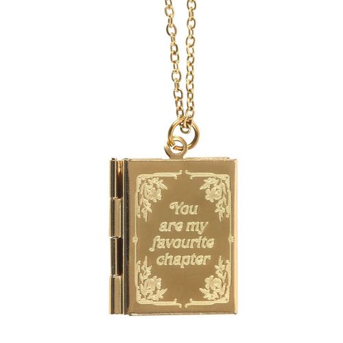 Book Shaped Locket Necklace