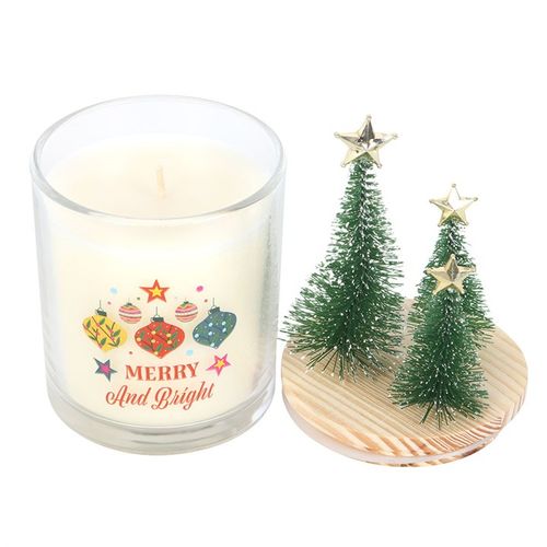 Merry & Bright Bauble Cinnamon & Spice Glass Candle & Tree