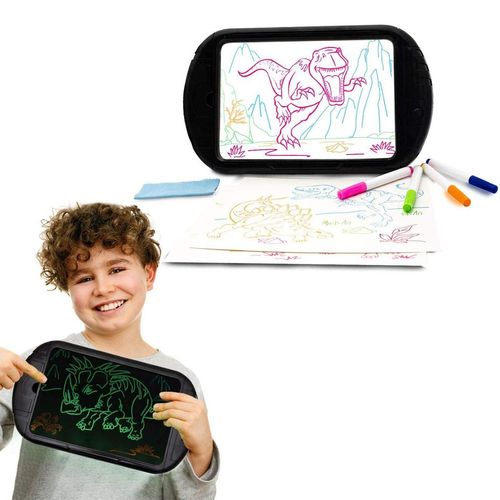 Kid's 15.4 Inch Magic LED Light Dinosaur Pictures Magic Drawing Board