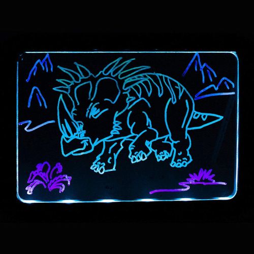 Kid's 15.4 Inch Magic LED Light Dinosaur Pictures Magic Drawing Board