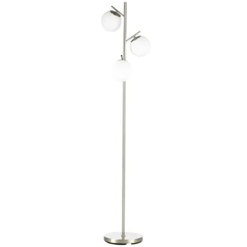 Modern Floor 3 Light Tree Standing Lamp, Silver