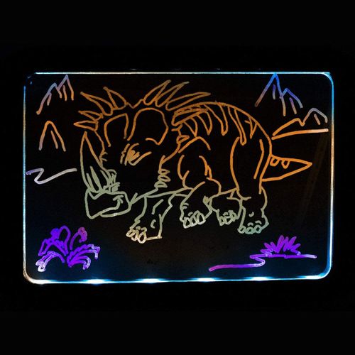 Kid's 15.4 Inch Magic LED Light Dinosaur Pictures Magic Drawing Board