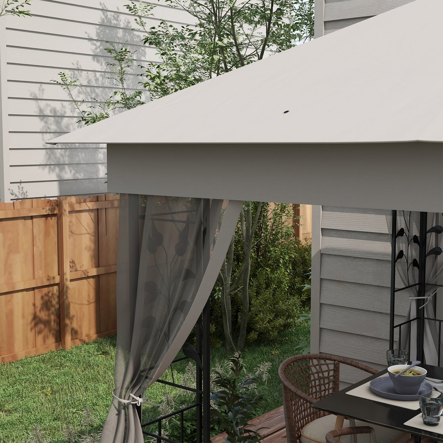 3 x 3(m) Steel Frame Double Roof Garden Gazebo - 3 Colour Options