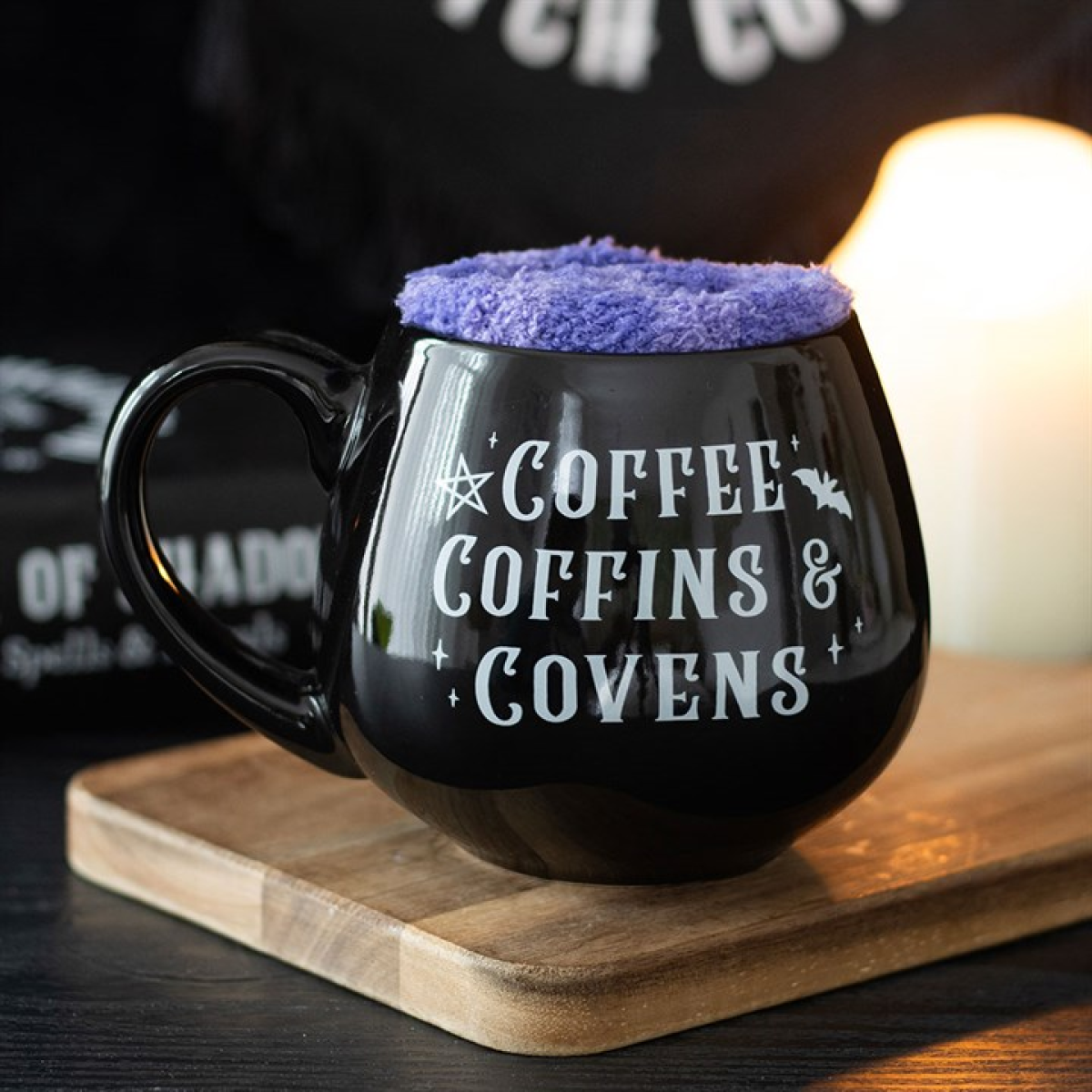 Coffee, Coffins & Covens Mug and Socks Set
