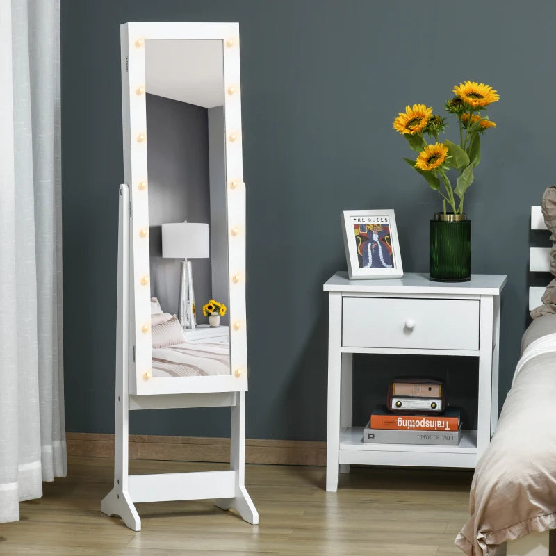 LED Mirrored Jewellery Cabinet