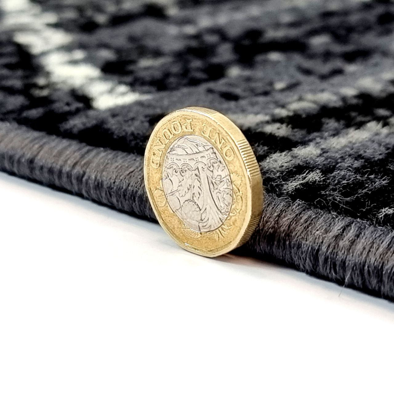 Geometric Dark Grey Black Rug Diamond Aztec Pattern Rug